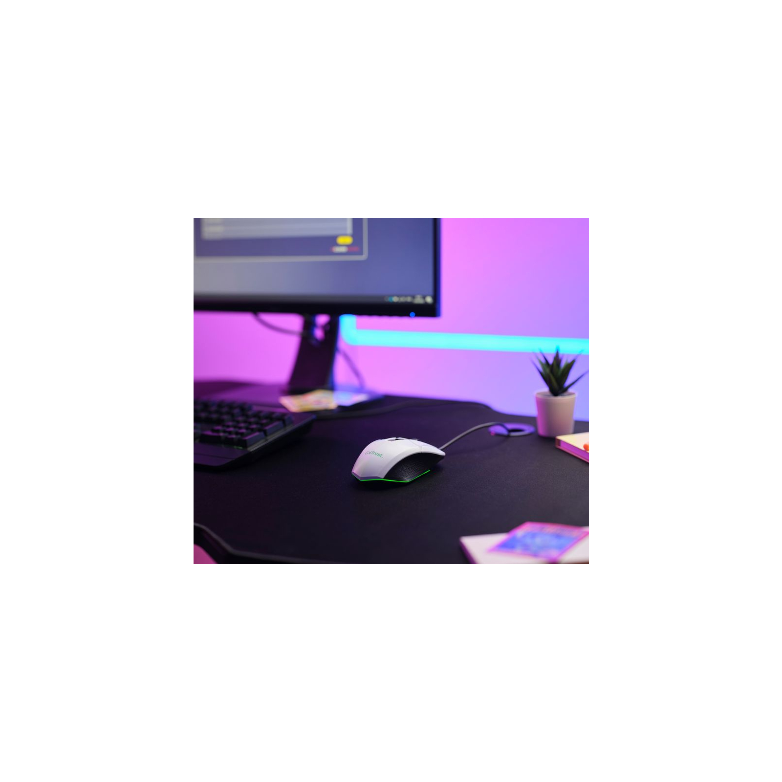 Мышка Trust GXT 109 Felox RGB White (25066) изображение 9