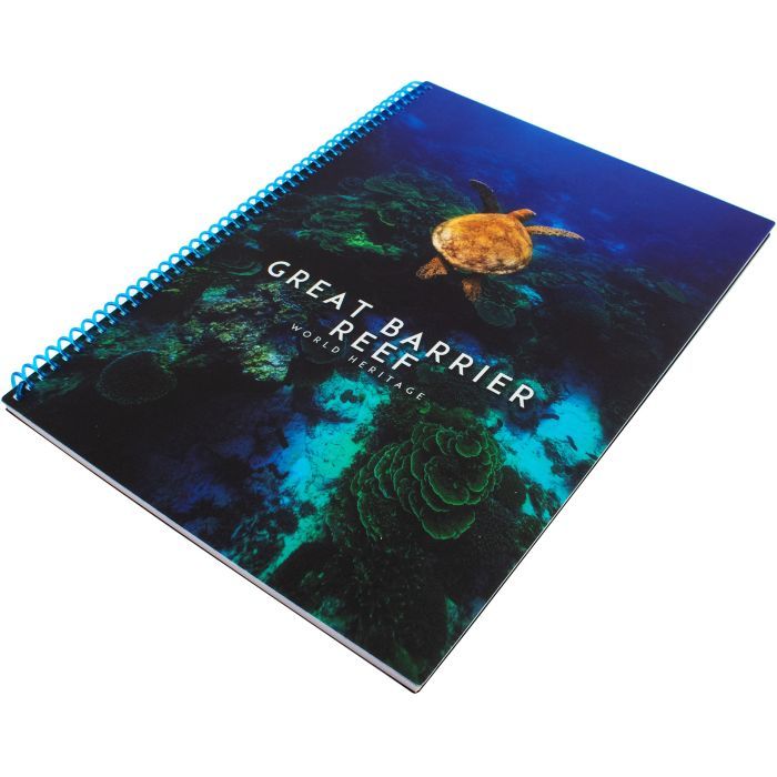 Блокнот Optima World: Reef А4 пластикова обкладинка, спіраль 80 аркушів, клітинка (O20846-23) зображення 2