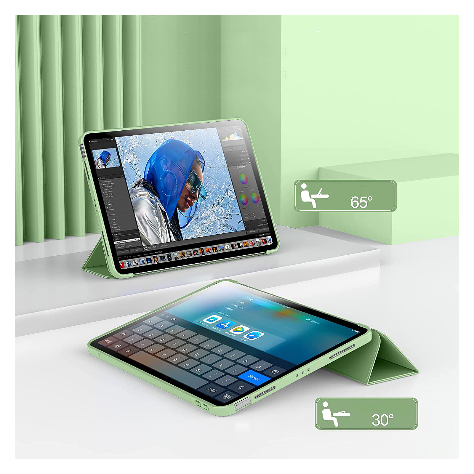 Чохол до планшета BeCover Tri Fold Soft TPU Silicone Apple iPad 10.9" 2022 Light Blue (708522) зображення 4