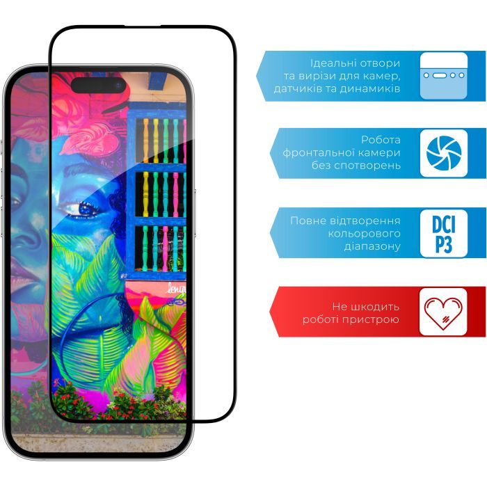 Скло захисне ACCLAB Full Glue Apple iPhone 14 Pro (1283126541971) зображення 4