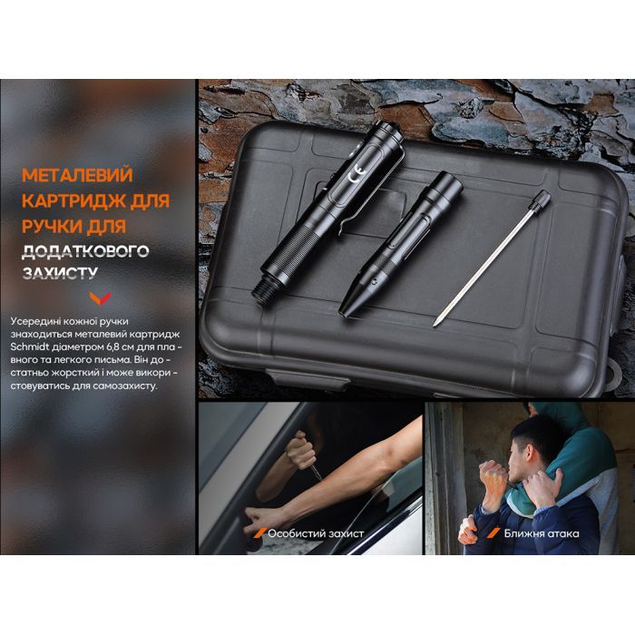 Тактическая ручка Fenix T6 з ліхтариком Black (T6-Black) изображение 6