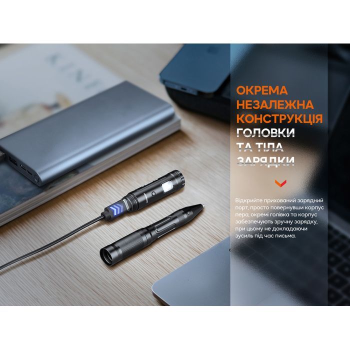 Тактическая ручка Fenix T6 з ліхтариком Black (T6-Black) изображение 9