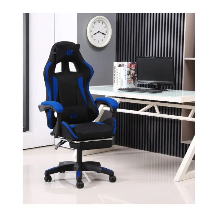 Крісло ігрове GT Racer X-2324 Black/Blue (X-2324 Fabric Black/Blue) зображення 5