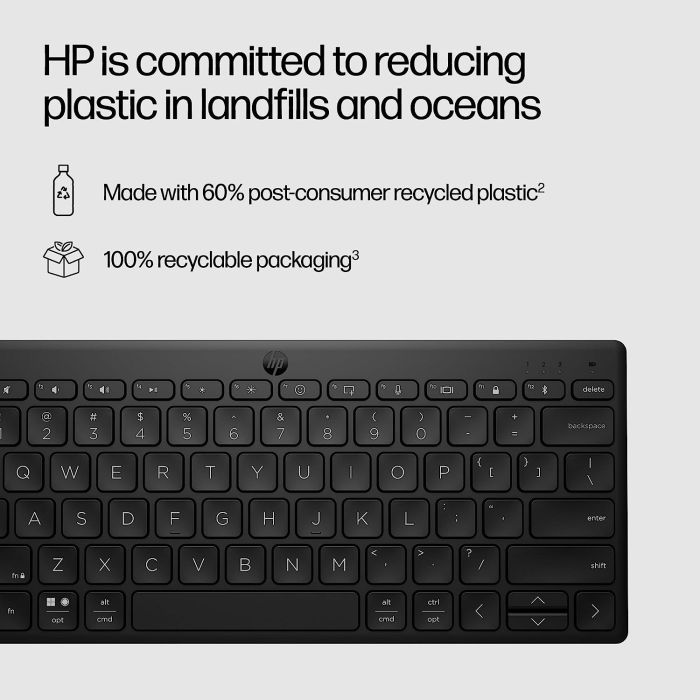 Клавіатура HP 350 Compact Multi-Device Bluetooth UA White (692T0AA) зображення 7