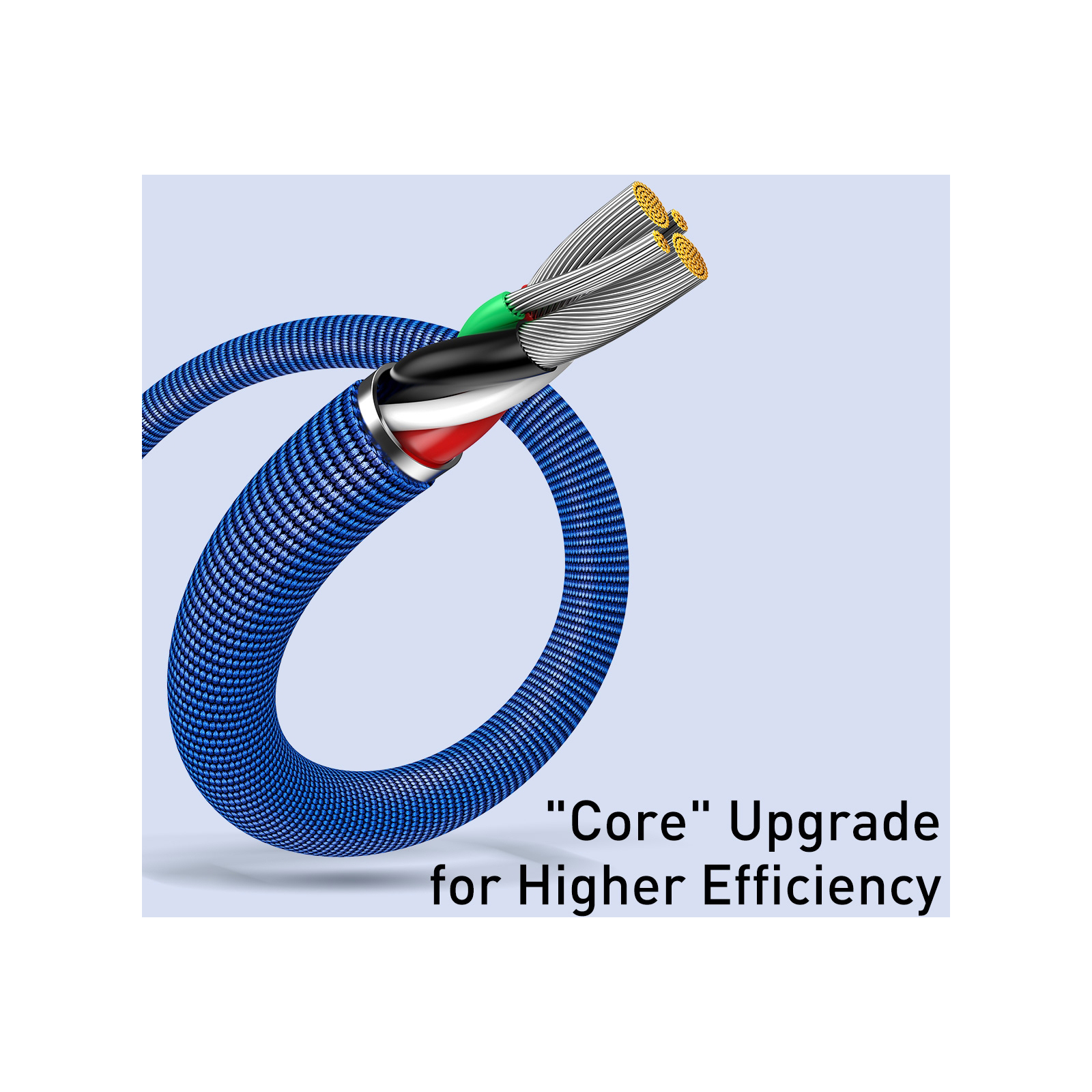 Дата кабель USB 2.0 AM to Lightning 1.2m 2.4A Blue Baseus (948086) зображення 7