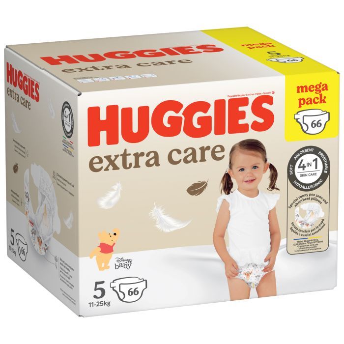 Подгузники Huggies Extra Care Size Размер 5 (11-25 кг) 66 шт (5029053583174) изображение 2