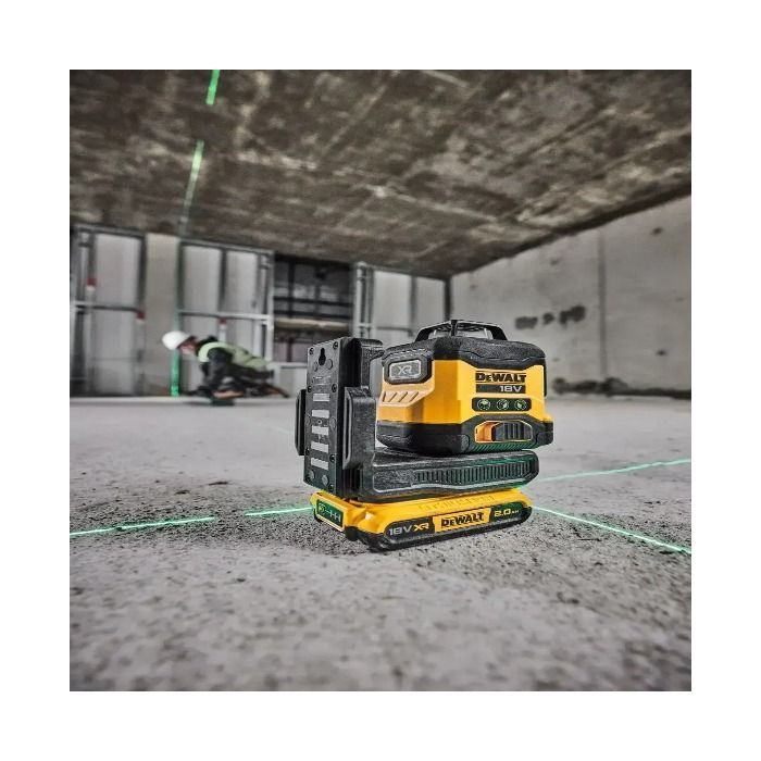 Лазерний нівелір DeWALT 18В XR Li-Ion, зелений промінь, 2Ah, ЗУ, кейс (DCLE34031D1) зображення 2