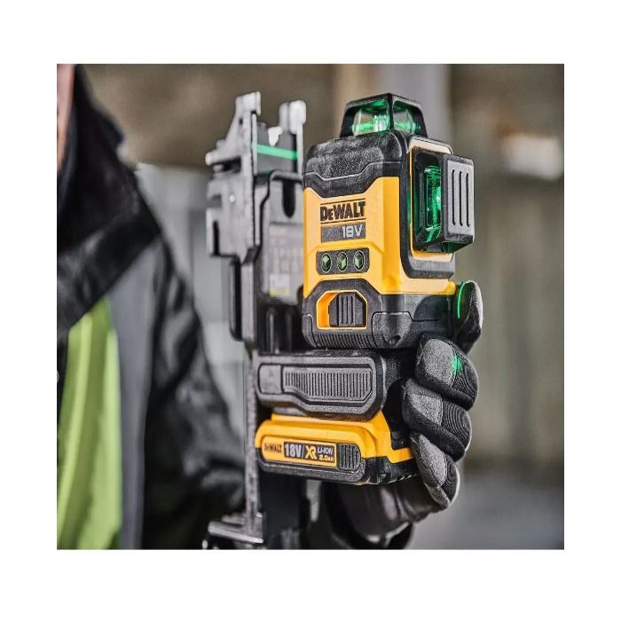 Лазерний нівелір DeWALT 18В XR Li-Ion, зелений промінь, 2Ah, ЗУ, кейс (DCLE34031D1) зображення 3