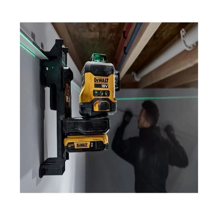 Лазерний нівелір DeWALT 18В XR Li-Ion, зелений промінь, 2Ah, ЗУ, кейс (DCLE34031D1) зображення 4