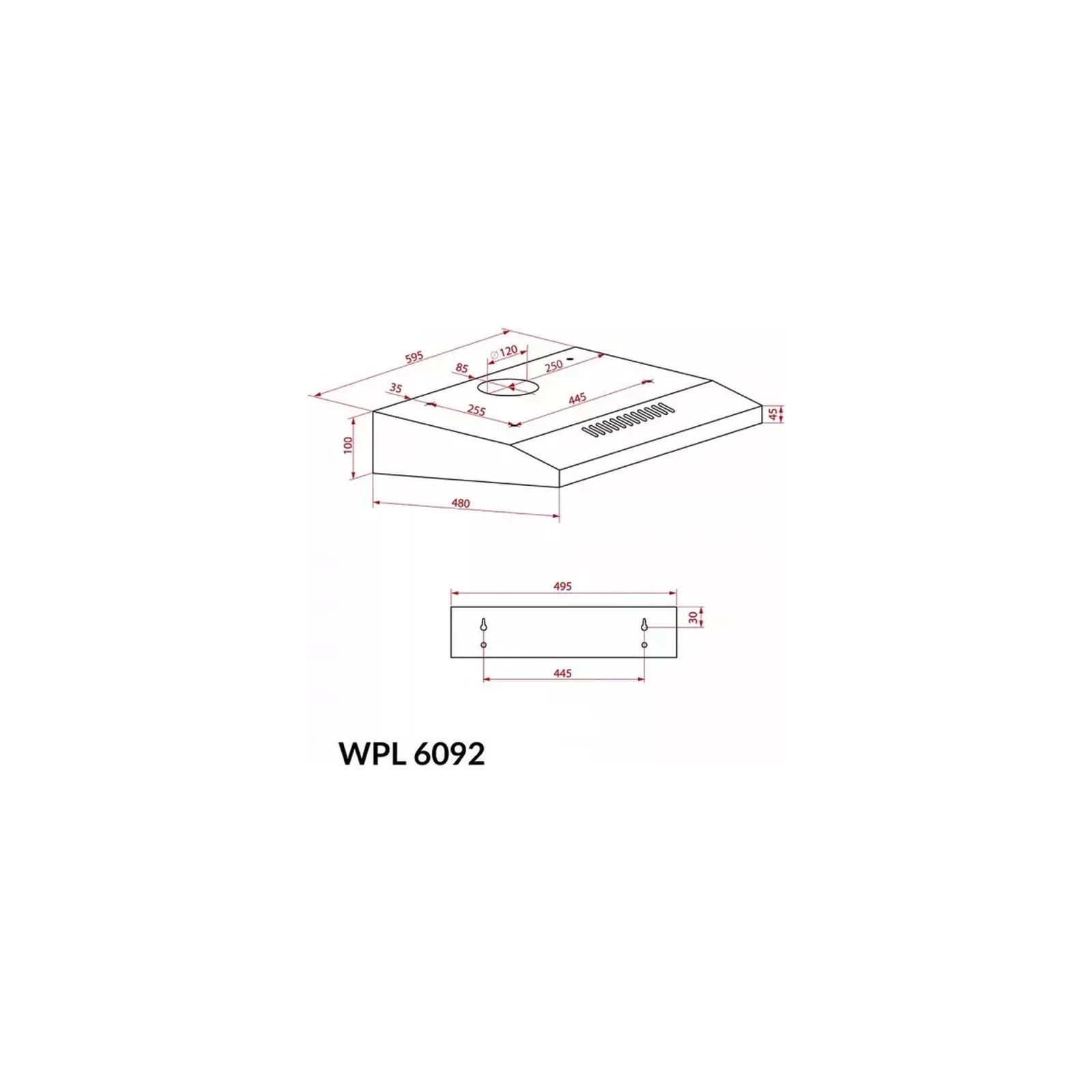 Вытяжка кухонная Weilor WPL 6092 FBL изображение 9