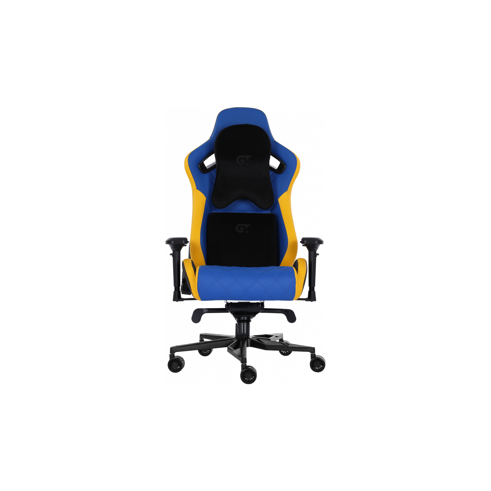 Крісло ігрове GT Racer X-0724 Blue/Yellow зображення 2
