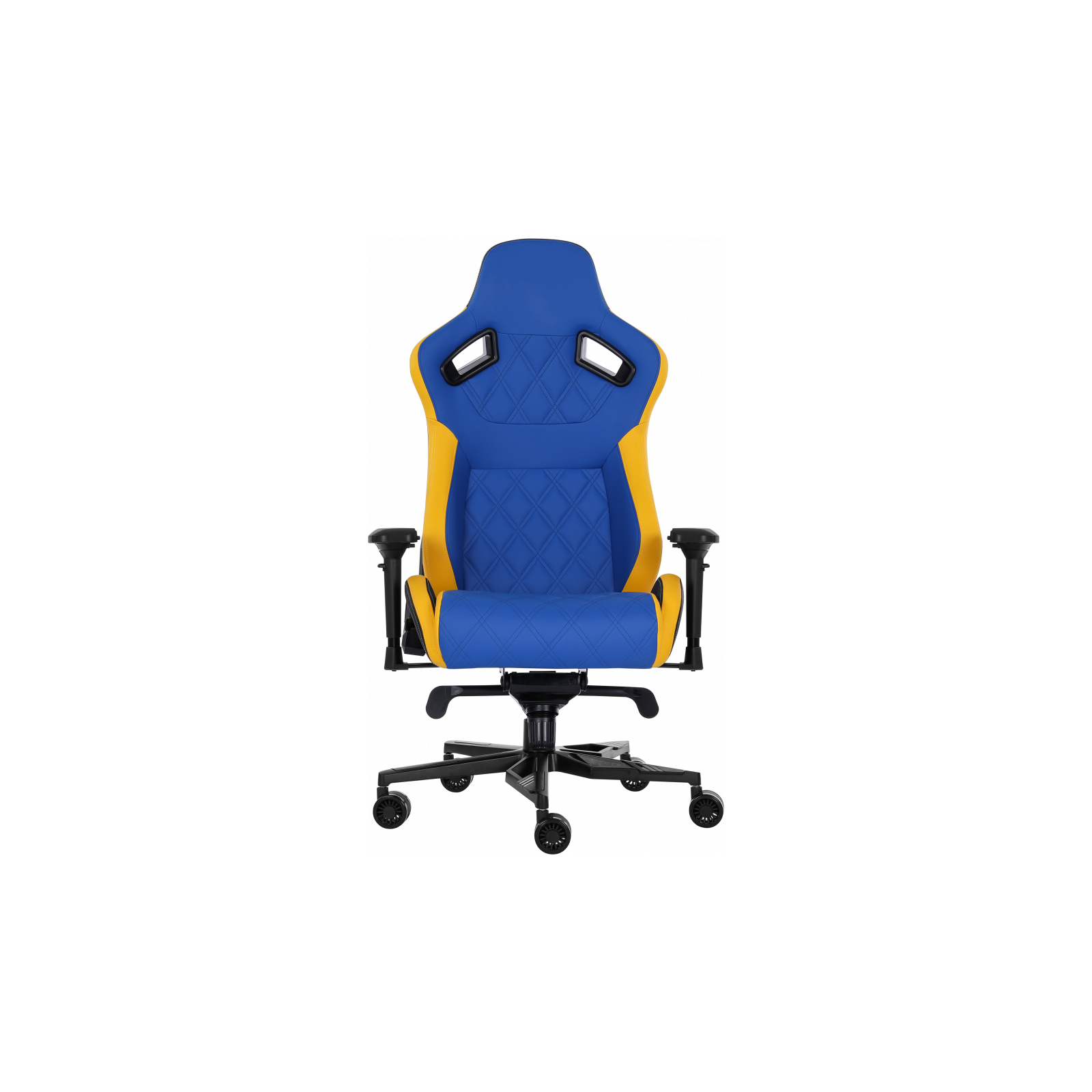 Крісло ігрове GT Racer X-0724 Blue/Yellow зображення 3