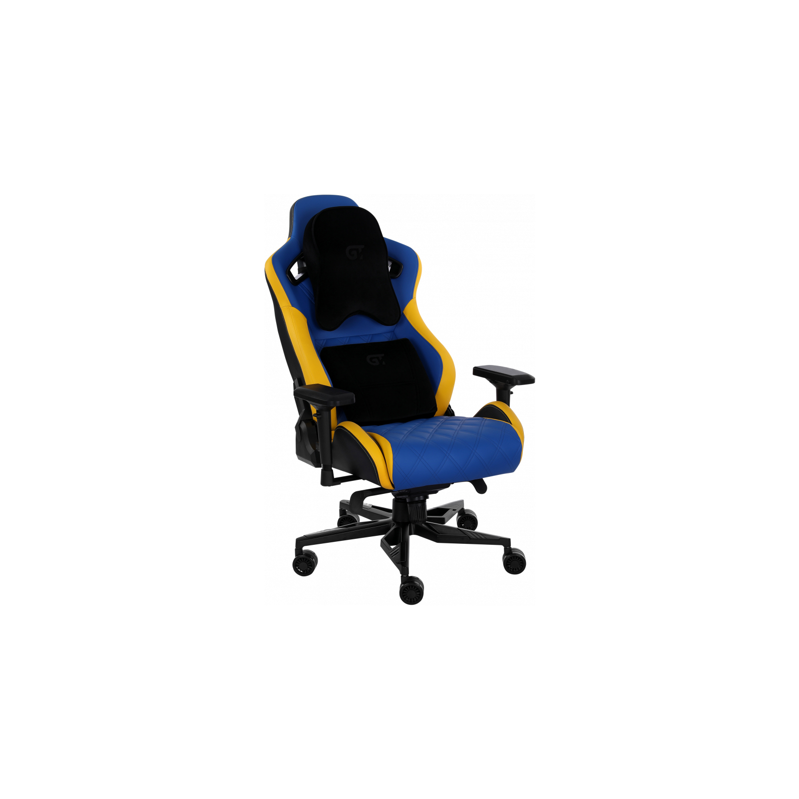 Кресло игровое GT Racer X-0724 Blue/Yellow изображение 5