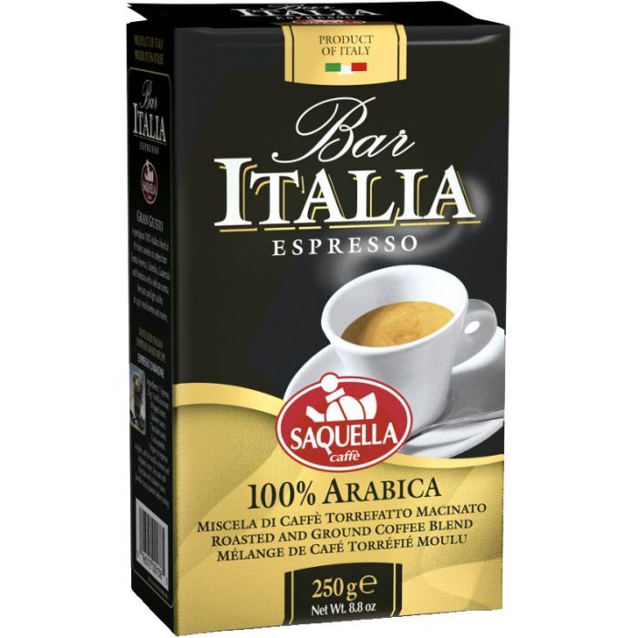 Кофе SAQUELLA Espresso молотый 250 г (вакуум) (8002650001385)
