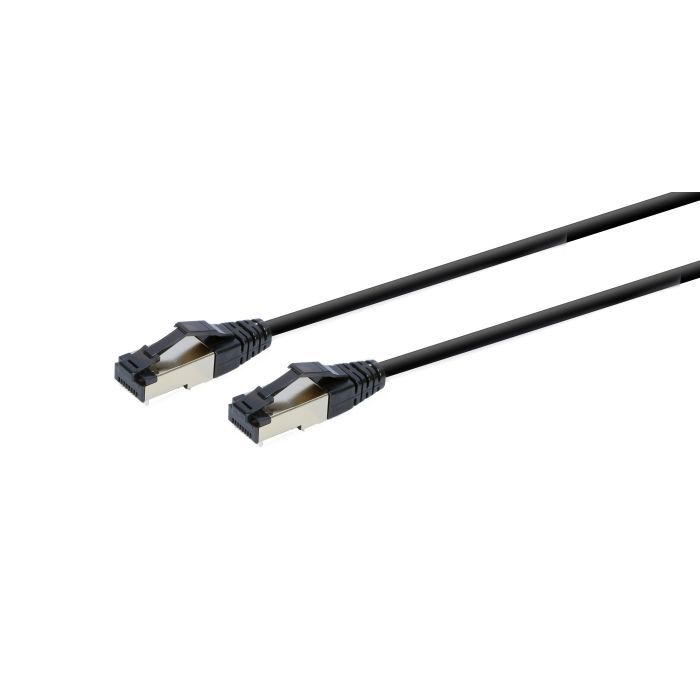 Патч-корд 1м, S/FTP, cat 8, литий, 50u", CU, AWG 27, LSZH, black Cablexpert (PP8-LSZHCU-BK-1M) зображення 2