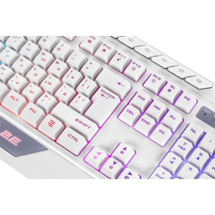 Клавиатура 2E Gaming KG315 RGB USB UA White (2E-KG315UWT) изображение 6