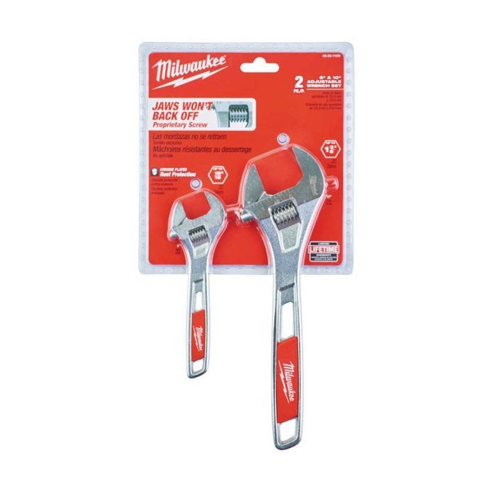 Ключ Milwaukee ключей разводных 6"/10", 2шт (48227400) изображение 2