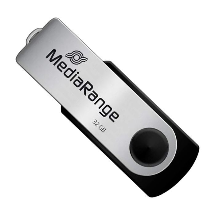 USB флеш накопичувач Mediarange 32GB Black/Silver USB 2.0 (MR911)