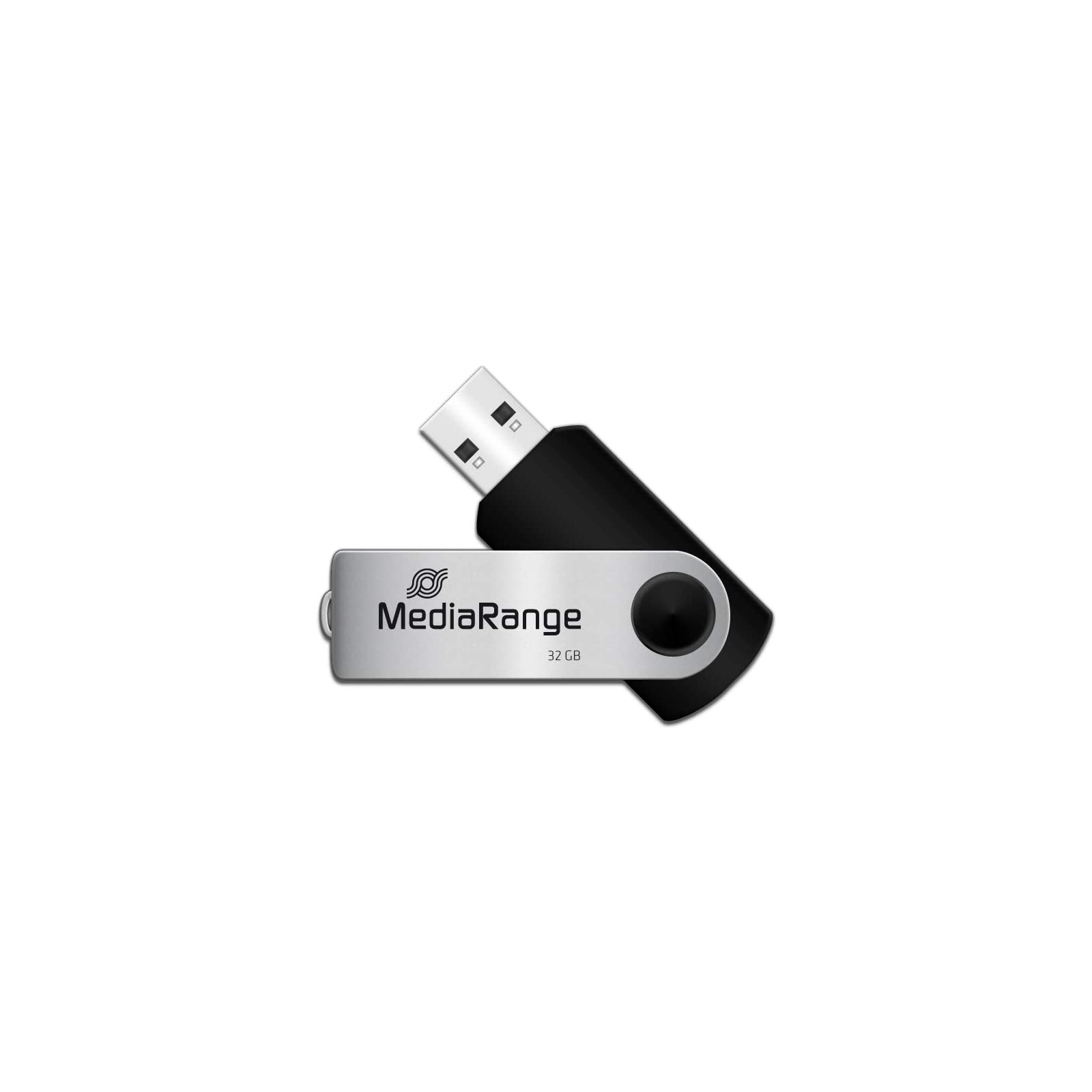USB флеш накопитель Mediarange 32GB Black/Silver USB 2.0 (MR911) изображение 2