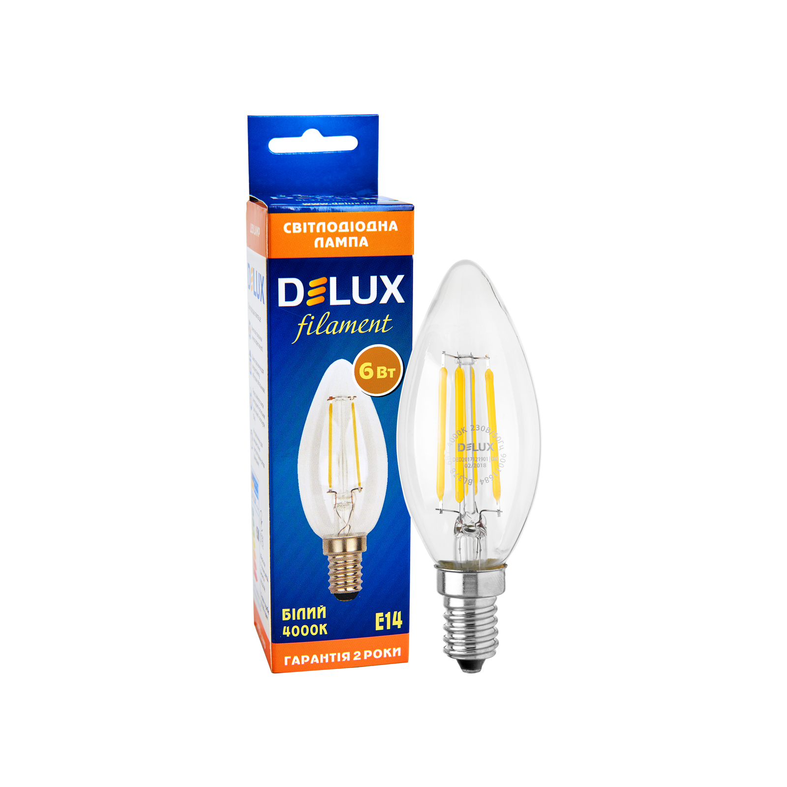 Лампочка Delux BL37B 6 Вт 4000K 220В E14 filament (90011684) изображение 4