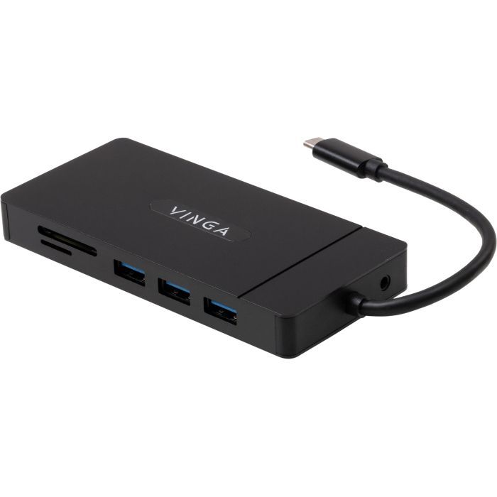 Концентратор Vinga USB-C 3.1 to VGA+HDMI+RJ45+3xUSB3.0+USB2.0+SD/TF+PD100W+Audio (VHYC10) зображення 2