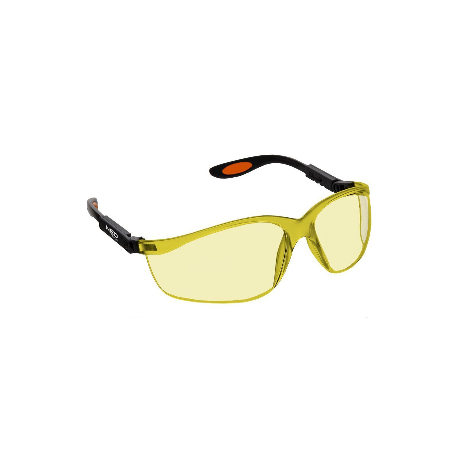 Защитные очки Neo Tools противоосколочные, нейлоновые скобки, стойкие к царапинам, желтые (97-501) изображение 2