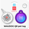 Адресник для тварин WAUDOG Smart ID з QR паспортом "Градієнт фіолетовий", коло 30 мм (230-4034) зображення 5