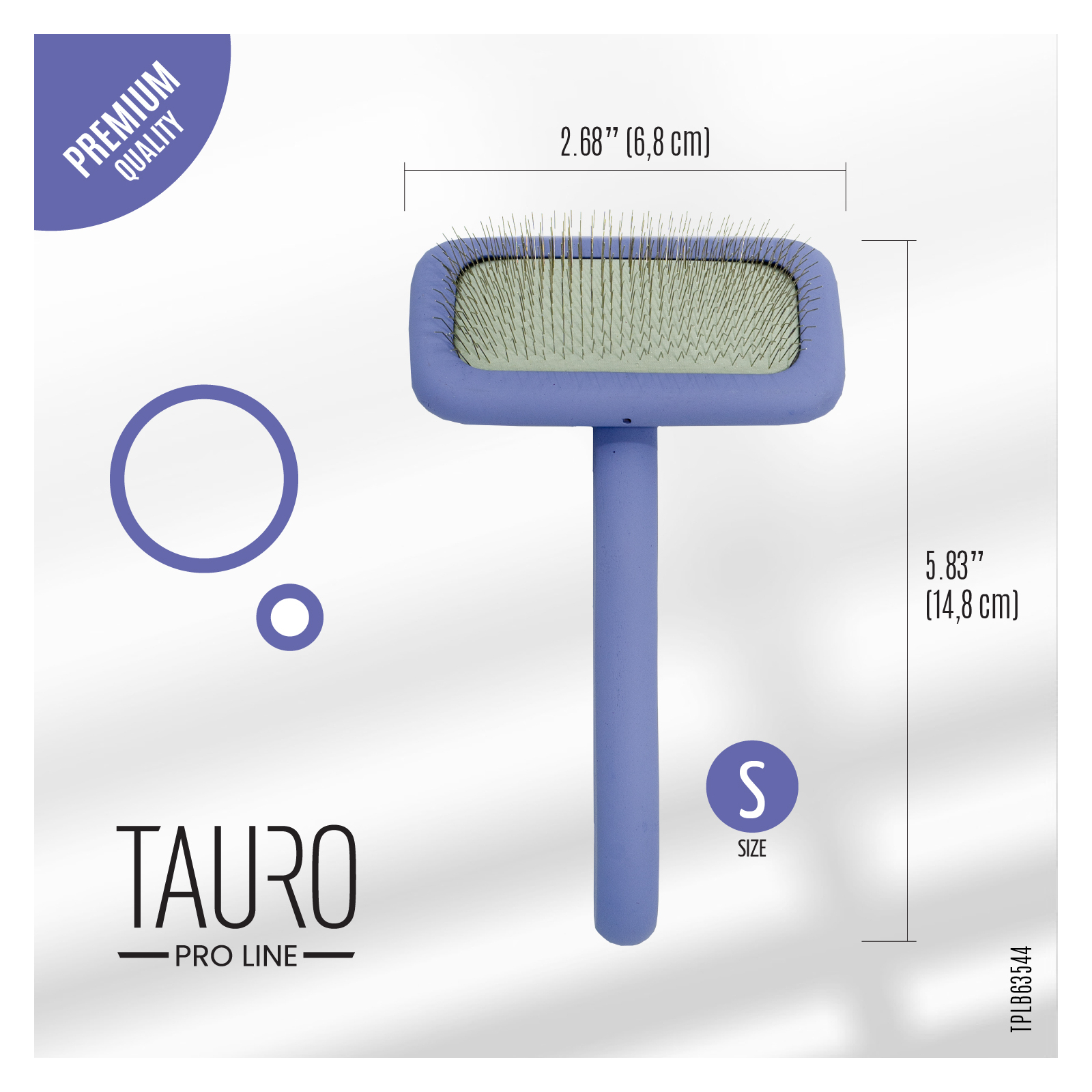 Гребінець для тварин Tauro Pro Line прямокутний S, зубці 11 мм purple (TPLB63544) зображення 3