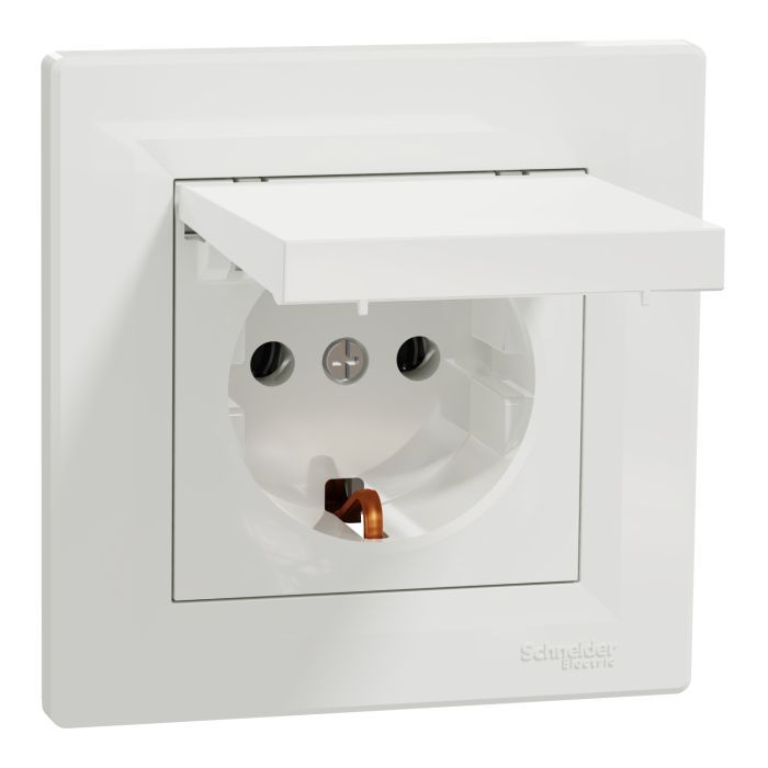 Розетка Schneider Electric ASFORA з кришкою, сталь (EPH3100162) изображение 2