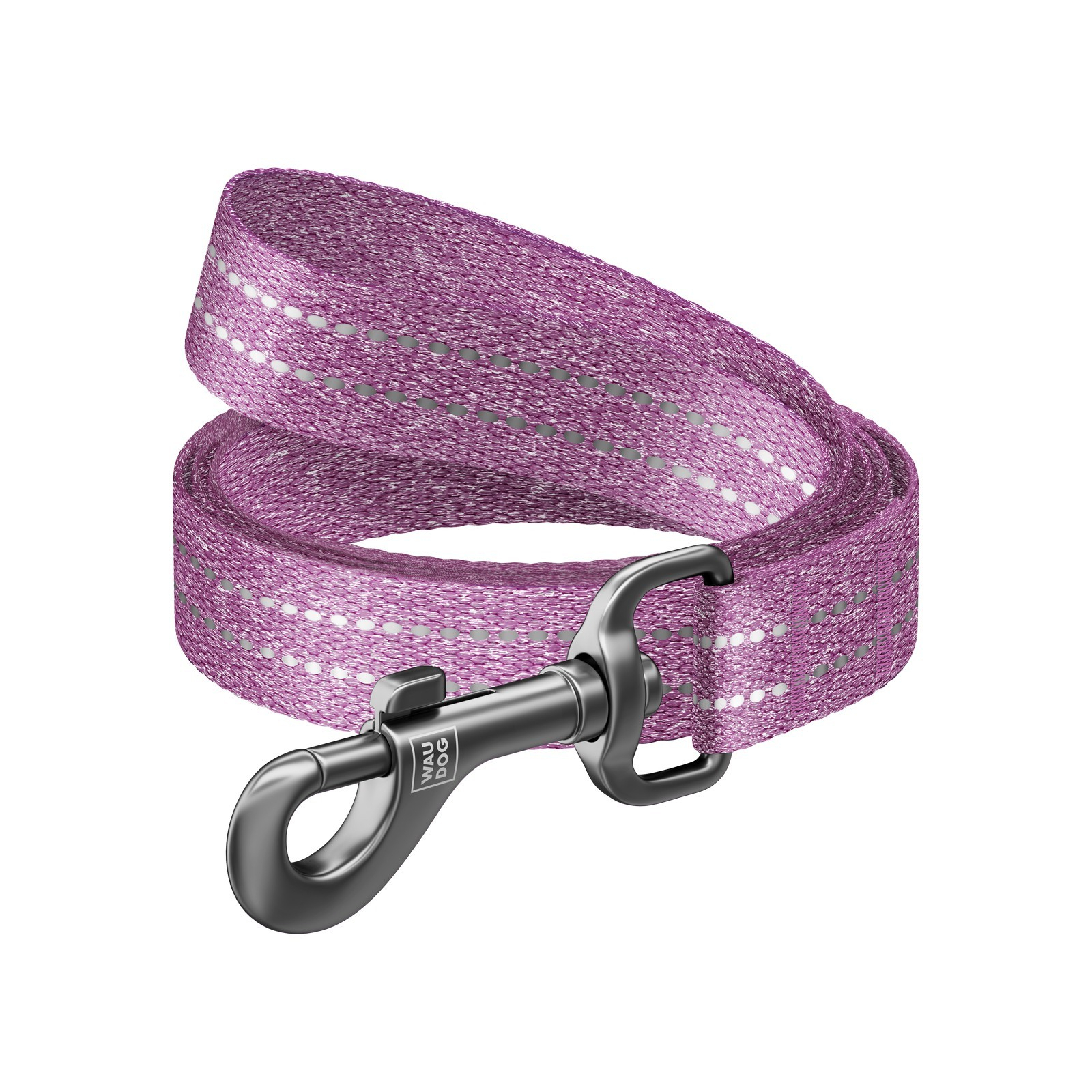 Повідок для собак WAUDOG Re-cotton світловідбивний M Ш 20 мм Д 200 см рожевий (03097)