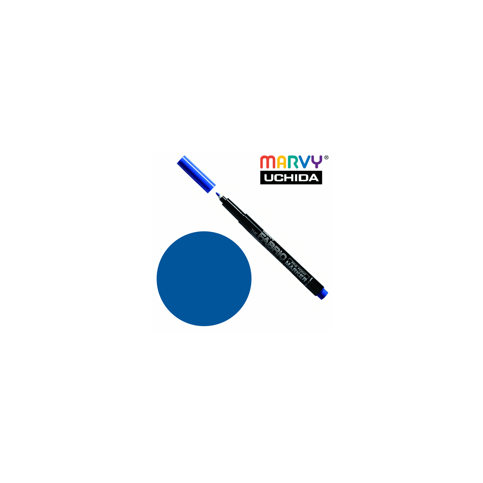 Художественный маркер Marvy Синий, д/св. тканей, односторонний, 2мм, #522, Fine point (028617520308)