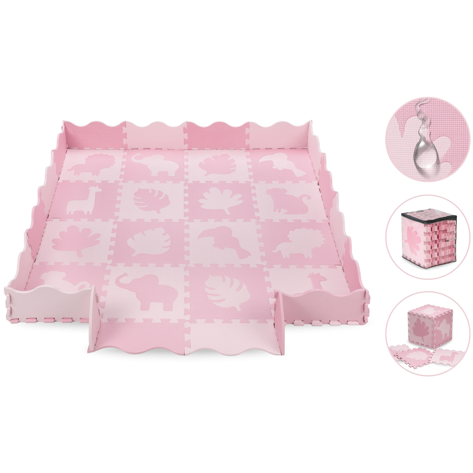 Дитячий килимок MoMi пазл Zawi 150 х 150 см Pink (MAED00012) зображення 5