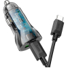 Зарядний пристрій HOCO Z47A set (C to C) USB-A/Type-C Transparent black (6931474782311) зображення 3