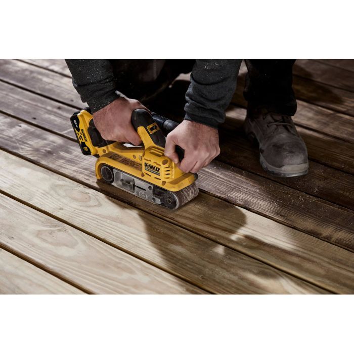 Шлифовальная машина DeWALT XR Li-Ion 18 В 2x5Ah, 198-320 м/мин, лента 75х533 мм (DCW220P2) изображение 10