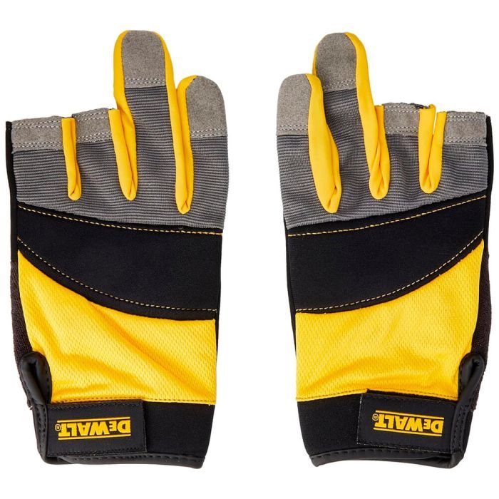 Защитные перчатки DeWALT частично открытые, разм. L/9, с накладками на ладони (DPG214L)