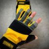 Защитные перчатки DeWALT частично открытые, разм. L/9, с накладками на ладони (DPG214L) изображение 6