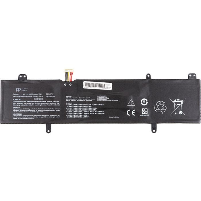 Аккумулятор для ноутбука ASUS VivoBook 14 X411UA (B31N1707) 11.4V 3600mAh PowerPlant (NB431793)