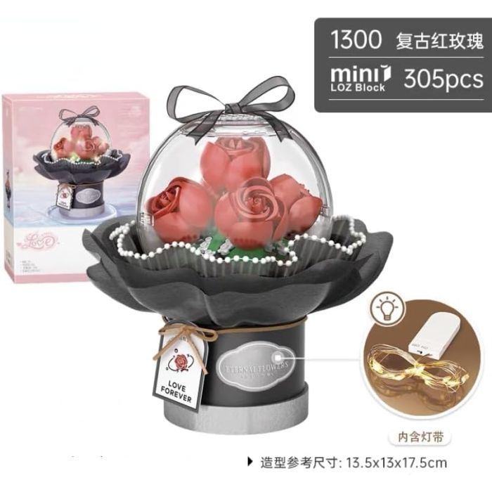 Конструктор LOZ mini букет роз (1300) изображение 2