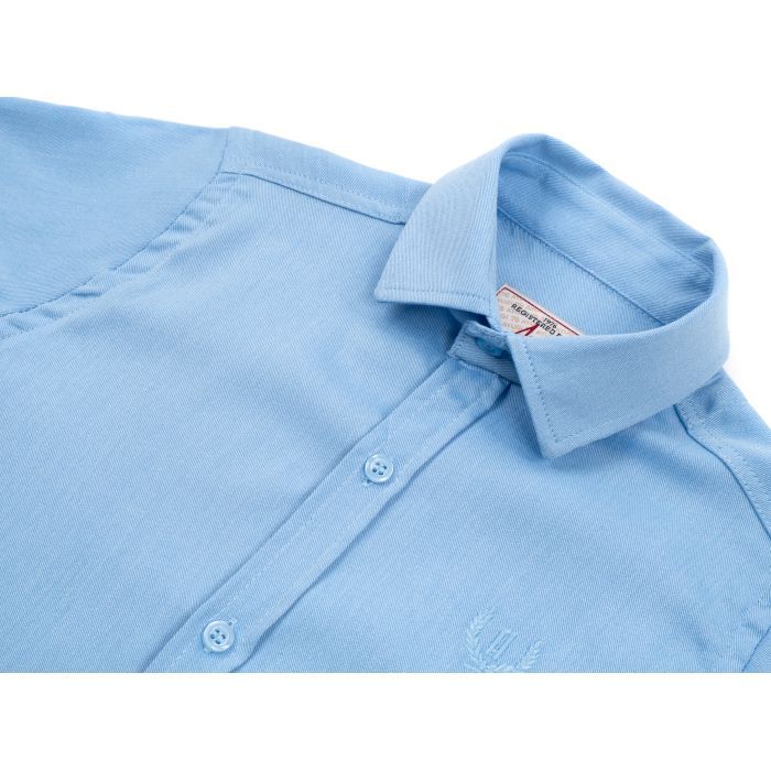 Рубашка детская A-Yugi с коротким рукаваом (18120-164B-blue) изображение 3