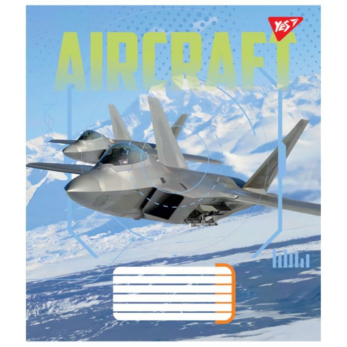 Зошит Yes Aircraft 60 аркушів клітинка (767137) зображення 4