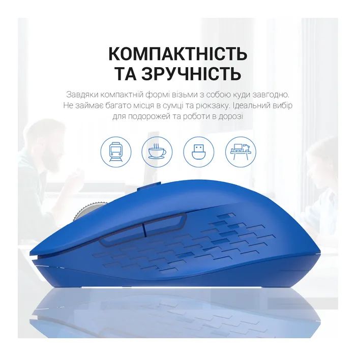 Мышка OfficePro M230C Silent Click Wireless/Bluetooth Blue (M230С) изображение 10