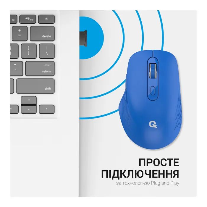 Мышка OfficePro M230C Silent Click Wireless/Bluetooth Blue (M230С) изображение 8