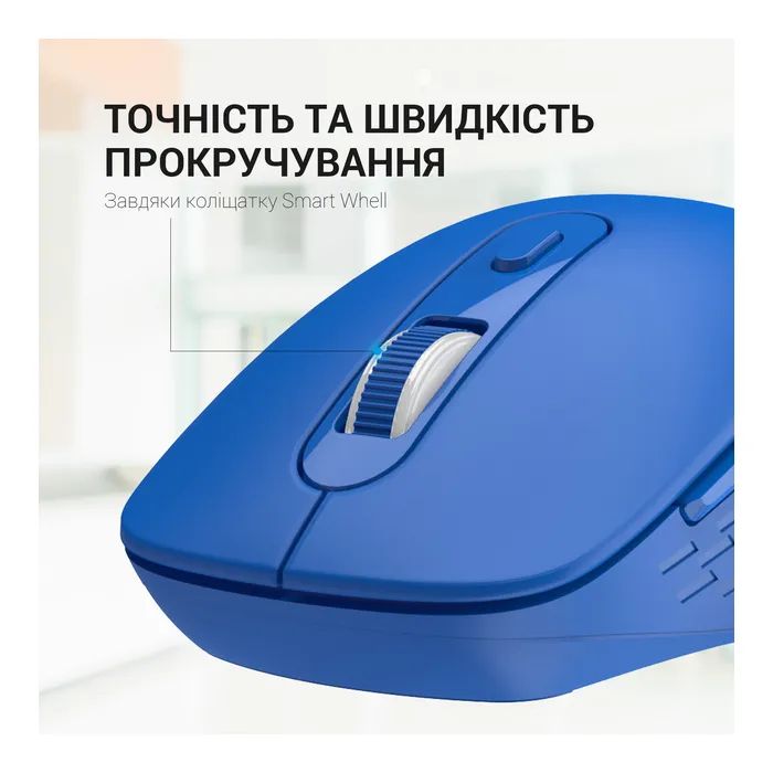Мышка OfficePro M230C Silent Click Wireless/Bluetooth Blue (M230С) изображение 9