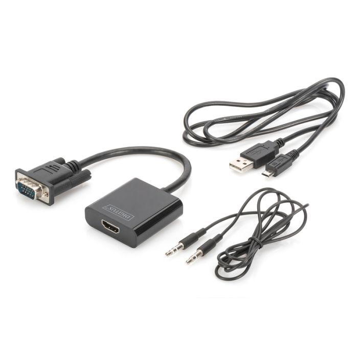 Переходник VGA to HDMI (M/F), Full HD Digitus (DA-70473) изображение 5