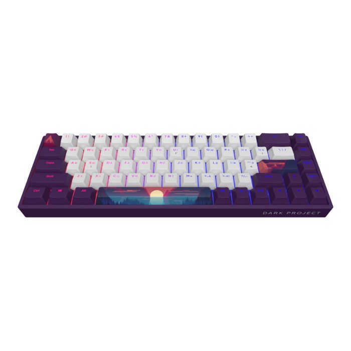 Клавіатура Dark Project Sunrise PBT RGB Mech G3MS Sapphire USB Violet/White (DPP68_GSH_SUNR_ANSI_UA) зображення 2
