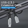 Дата кабель USB-C M/F 1.0m Thunderbolt 3 60W (20V/3A) 4K60HZ Vention (TABHF) зображення 3