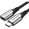 Дата кабель USB-C M/F 1.0m Thunderbolt 3 60W (20V/3A) 4K60HZ Vention (TABHF)