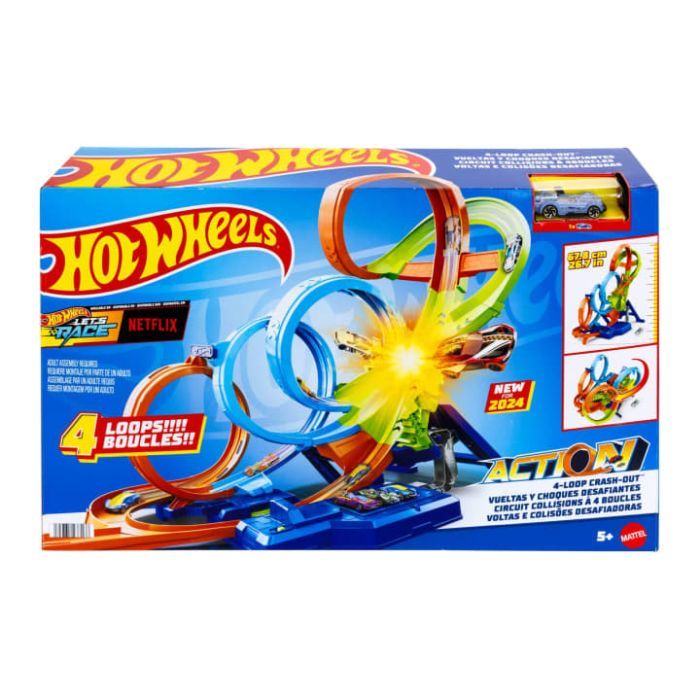 Автотрек Hot Wheels Безумные виражи и петли (HXR70) изображение 5