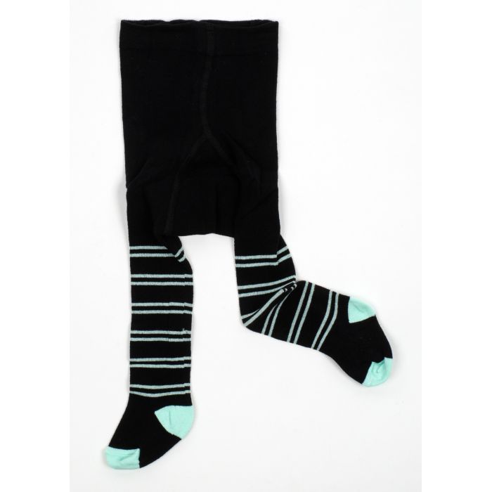 Колготки дитячі BNM у смужку (M0C0301-1334-74B-blackgreen) зображення 2