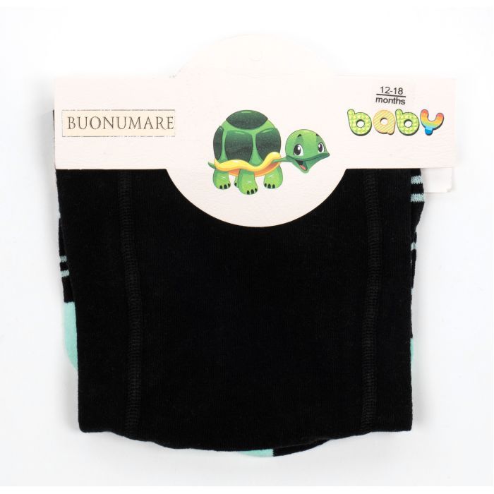 Колготки дитячі BNM у смужку (M0C0301-1334-74B-blackgreen) зображення 3